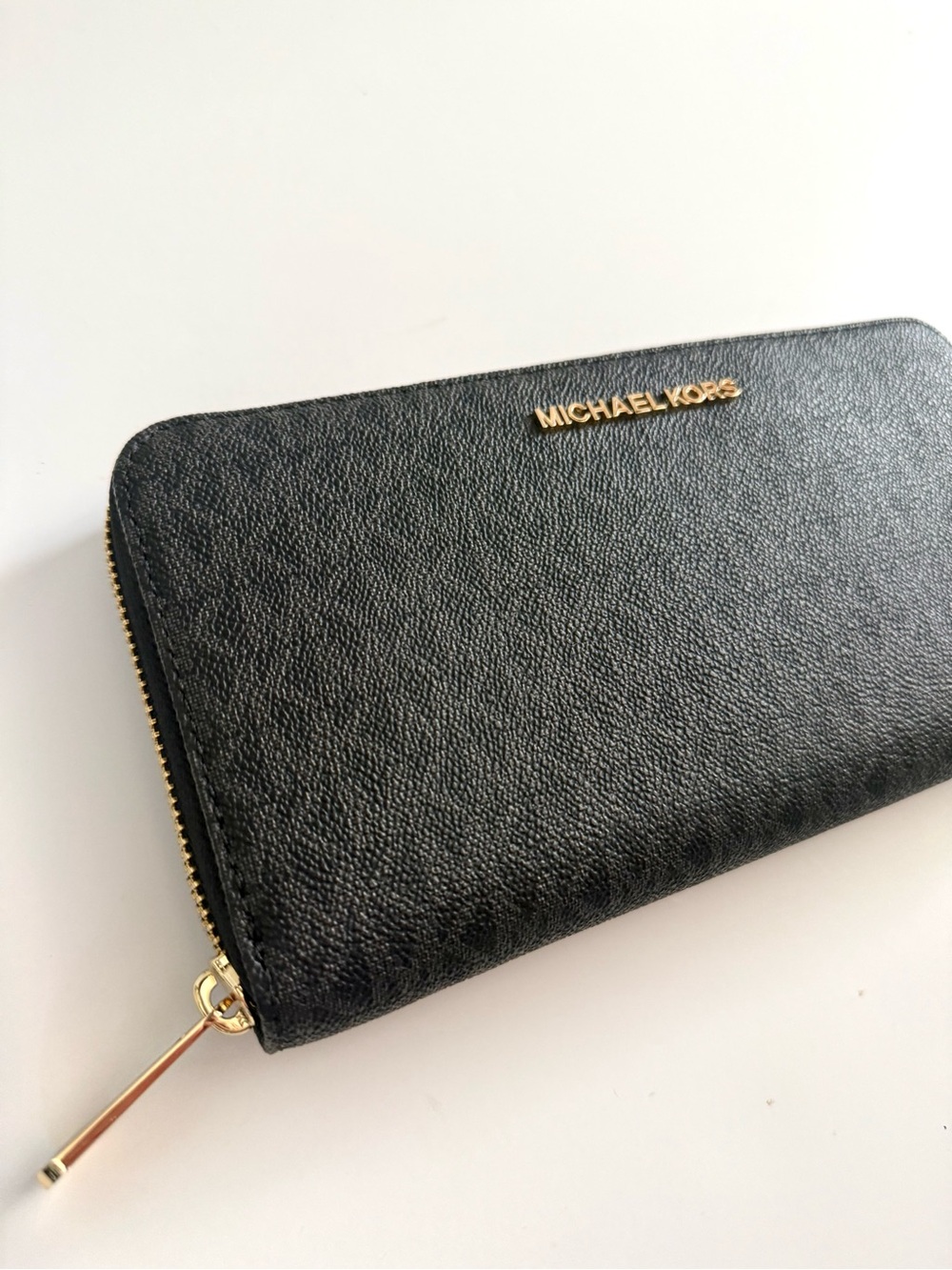 Michael Kors Jet Set Zip Around Wallet MK Signature Logo Continental - Picture 2 of 5